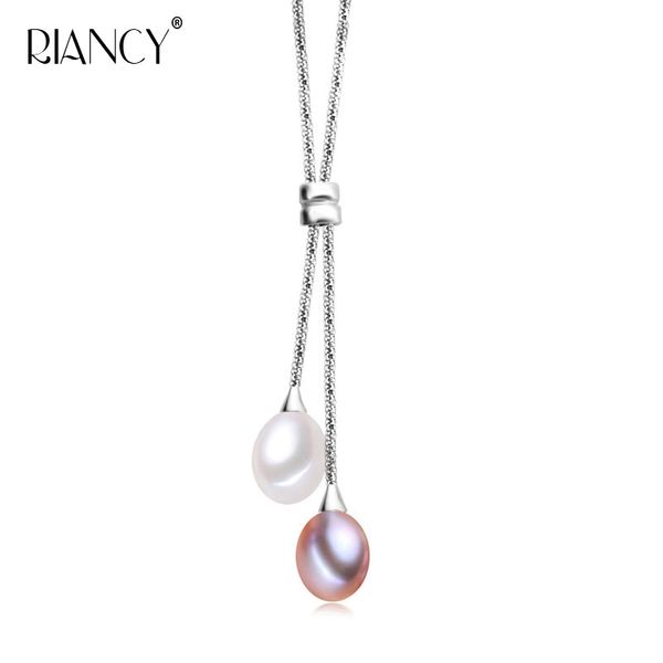 

fashion natural freshwater pearl pendant for women 925 sterling silver with pearl pendant necklace chain bridal gift