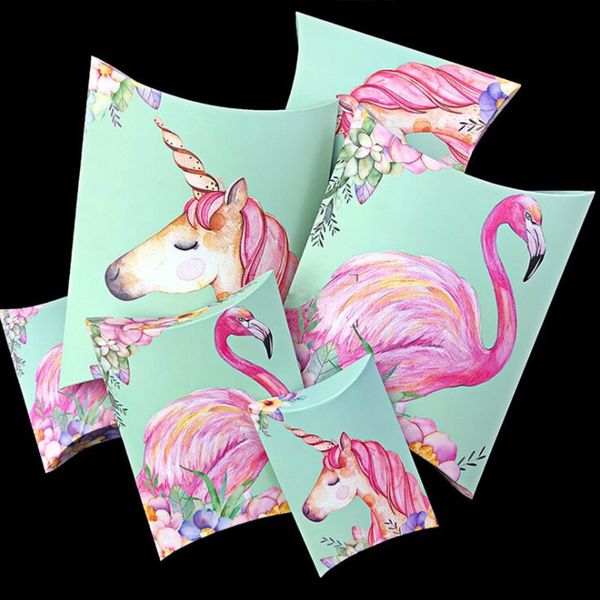 

feiluan store 20pcs three size for ins unicorn pillow box silk scarf gift box panties silk socks nougat snow crisp packaging