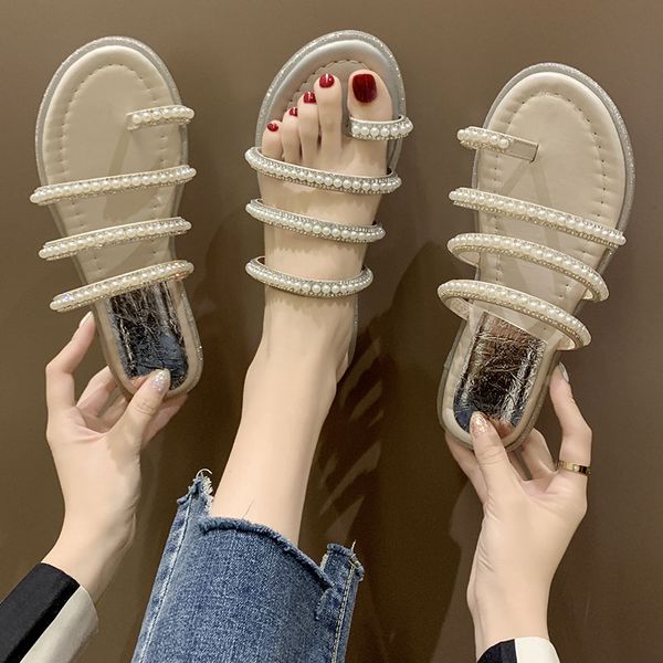 

slippers casual shoes slides rubber flip flops low slipers women soft flat hawaiian glitter 2020 summer pu fashion, Black