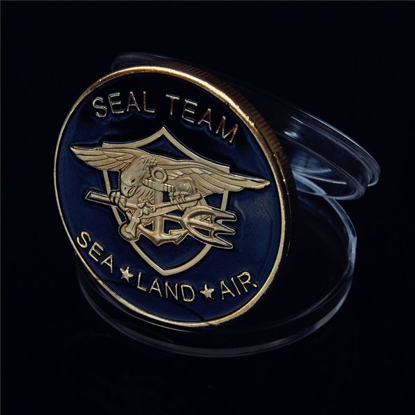 U S Navy Seal Team Gold Plated Challenge Coin Asian Home Decor At