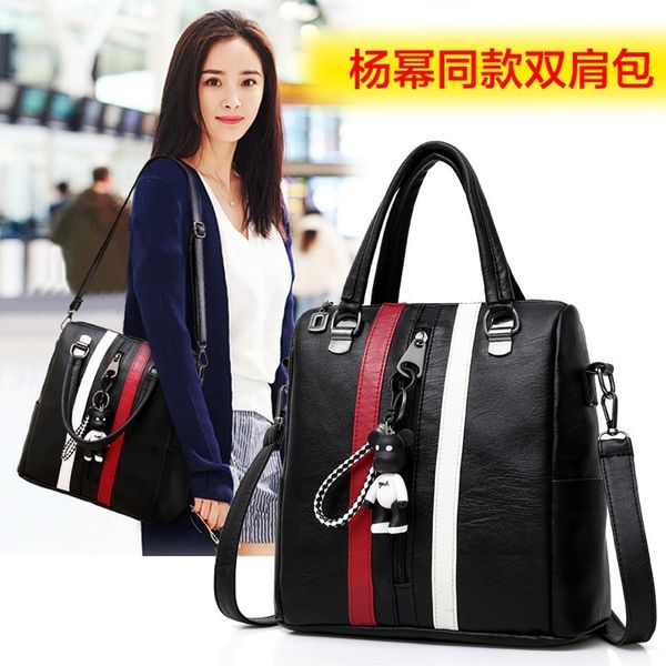 

new women's bags spell a lot of explosions stars with shoulder bags korean leisure three-purpose bag