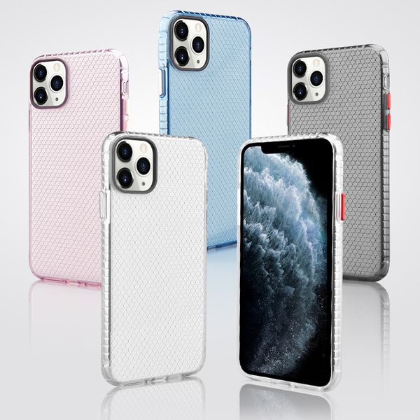 

360 degree airbag full protection slim thin phone case for iphone 11 pro max xr xs max 8 7 6plus honeycomb cover case