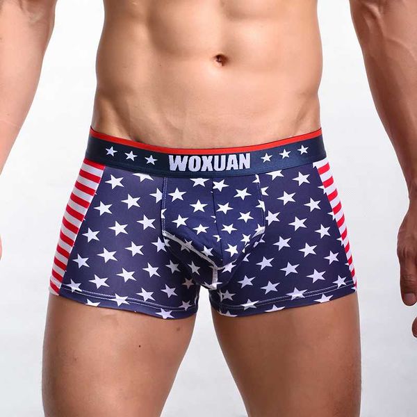 

men's panties size s  l xl usa flag striped stars men boxers underwear printed mens short bikini male, Black;white