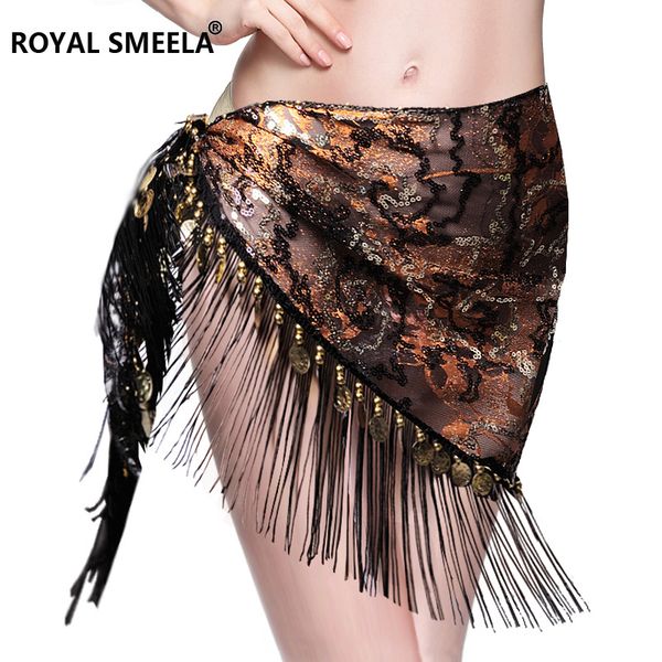 

2019 new design embroidery bellydance hip scarf tassels hip scarves tribal belly dance fringe shawl belt 9758, Black;red