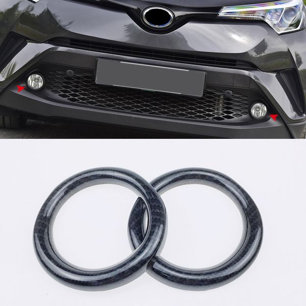 

car styling accessories 2pcs abs exterior front fog light fog lamp cover trim for toyota c-hr 2016 2017 2018