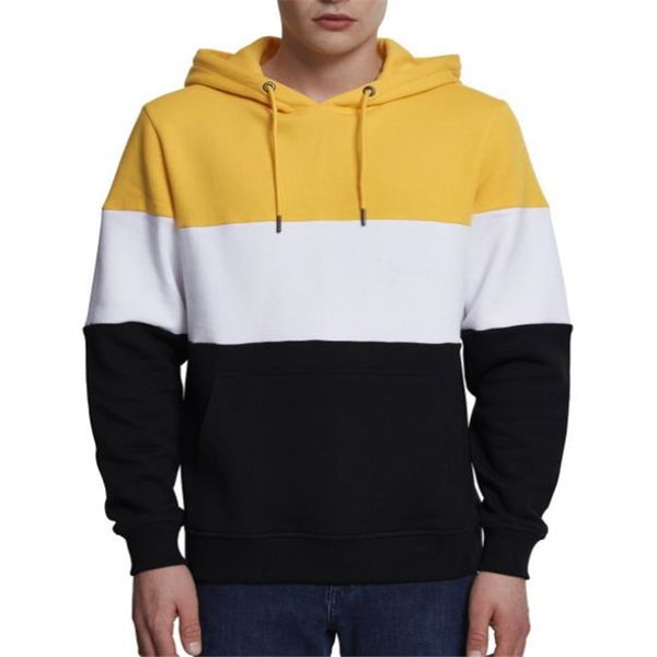 

stripe print mens designer hoodies casual loose big pocket mens hoodies fashion long sleeve males clothing, Black
