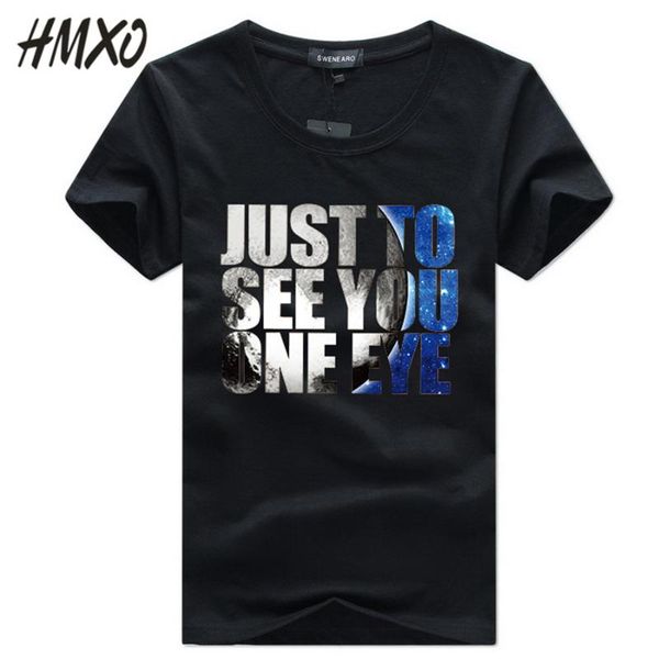 

hmxo new men summer t-shirt creative letter print t shirt male print slim fit short sleeve tee white tshirt for male 5xl, White;black