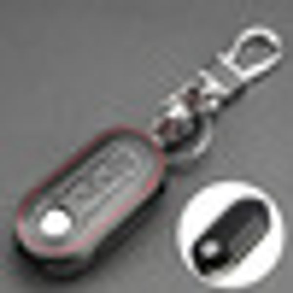 

car flip folding remote key case leather 3 buttons key holder accessories for fia-t 500 black car cover case shell