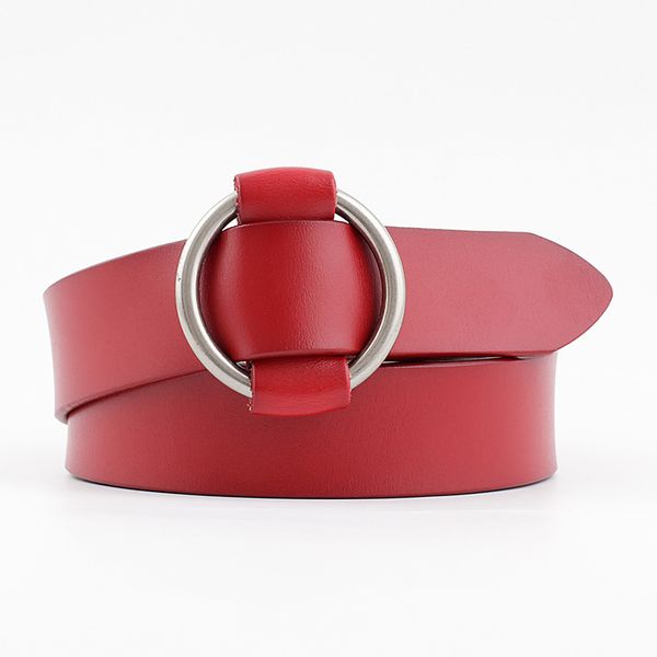 

круглого круг пряжка пояс ceinture femme черного красная коричневый широкий кожаный пояс пояс 2020 нового desinger женских платьев для женщи, Black;brown