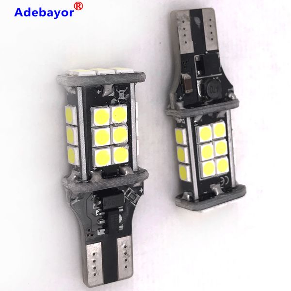 

10pcs t15 24 smd 3030 led light bulb auto brake lamp car backup reverse light highlight the decoding direction indicator