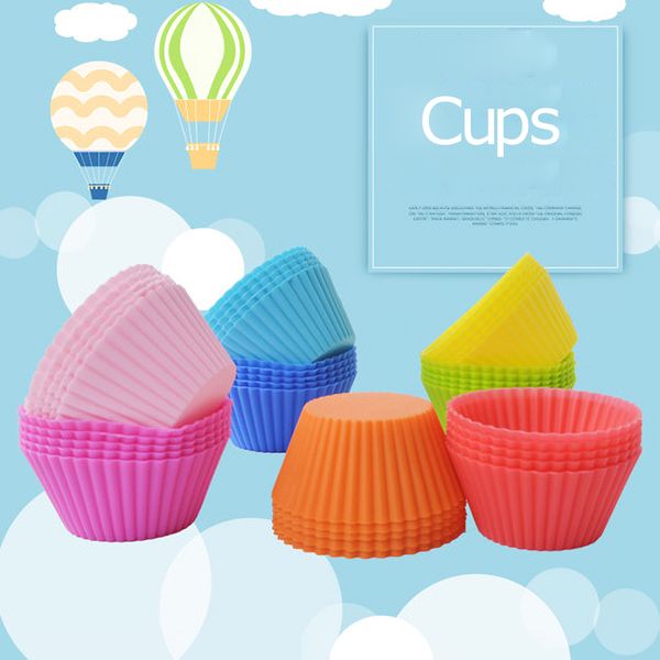 

silicone muffin cupcake silicone mats diy cake round shape mould case bakeware maker baking cup liner baking molds cake tools silicon molds