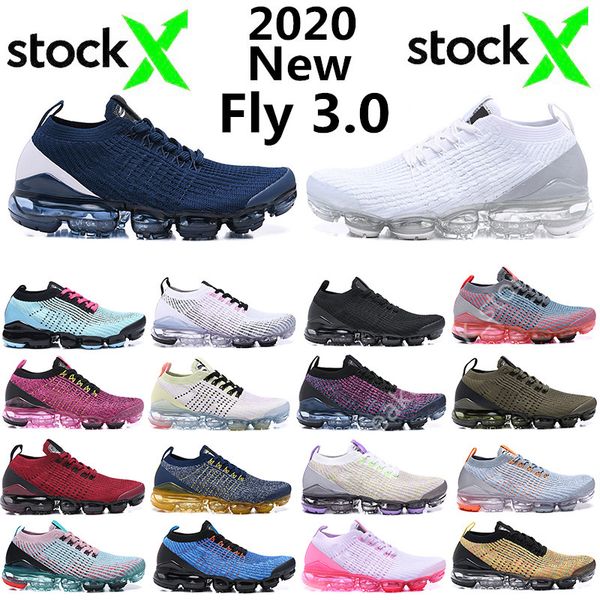 

2020 new 2019 fly 3.0 triple black white men running shoes women breathable chaussures se knit sports cushion sneakers trainers runner