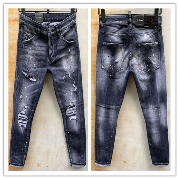 

new brand of fashionable european and american mens casual jeans highgrade washing pure hand grinding quality optimization la975, Blue