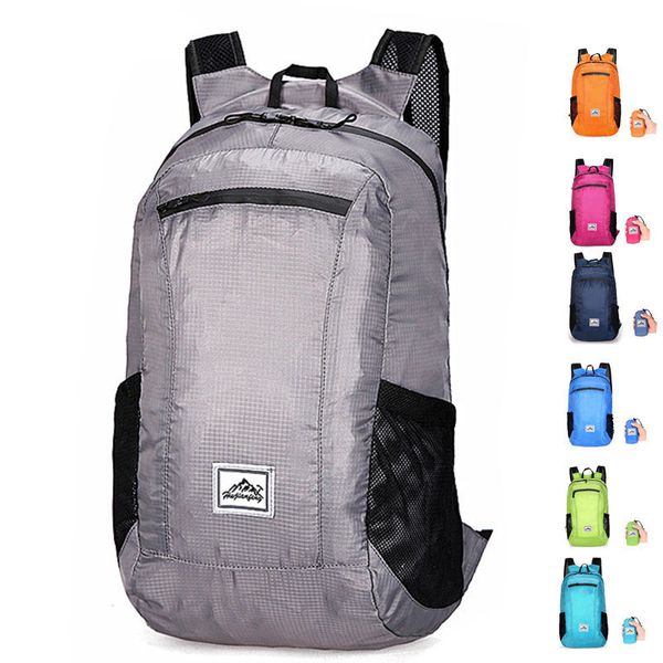 

outdoor sports backpack travel waterproof men backpack portable folding bag comfortable female ultra-light skin pack