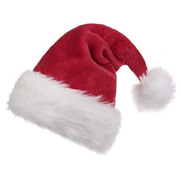 

christmas santa hat,thickened luxury short plush christmas hat thickened lengthened santa claus cap xmas hat for adultunisex-adult's sa