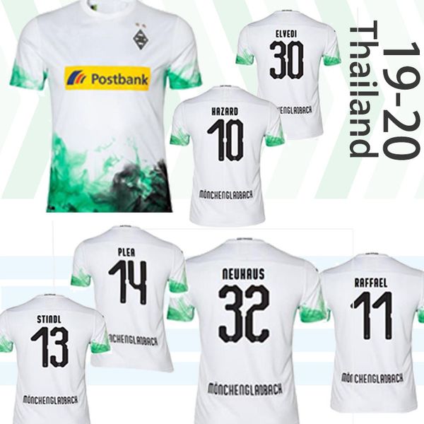 

19/20 borussia mÃ¶nchengladbach soccer jerseys 2019 home hazard ginter soccer shirt raffael plea elvedi zakaria football uniform sales, Black;yellow