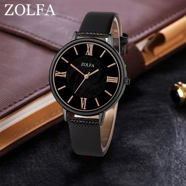 

мода кварцевые часы стекло зеркала круглый циферблат синтетический кожаный ремешок ежедневно офис часы th36, Slivery;brown