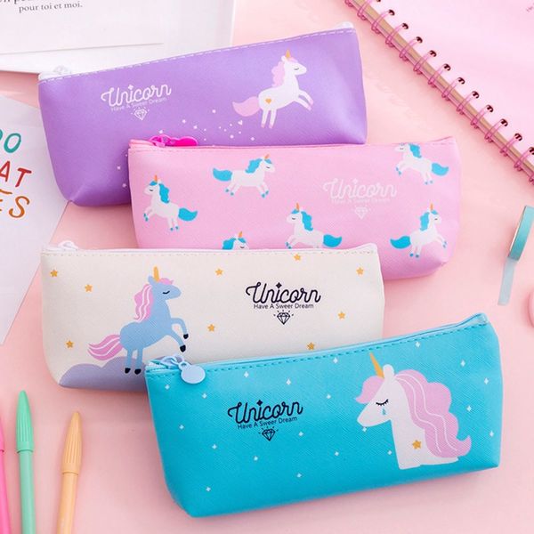

cute cartoon animal unicorn pencil cases school supplies stationery pencil case box for girl school supplies