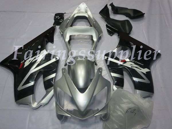 

new (injection molding) abs fairing kits fit for honda cbr600 f4i 2001 2002 2003 f4i 01 02 03 fairings set silver and black