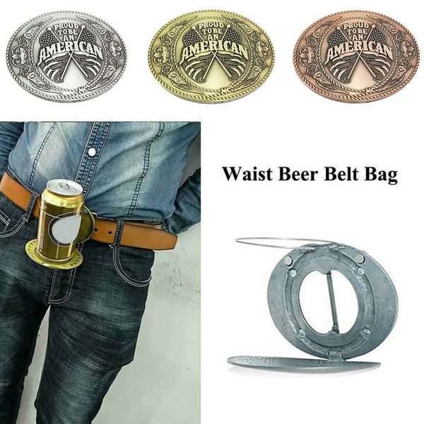 

ishowtienda metal beer headband party creative funny bottle waist beer belt buckle holder drop ship