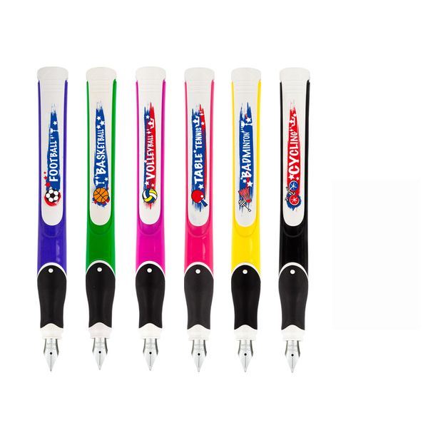 

maped fountain pen 6 colors ink pens school student supplies 0.5mm broad nib replace ink calligraphy pens lovely