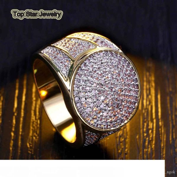 

real copper rings shiny micro cz punk finger jewelry for mens hip hop trendsetter rock rapper accessories gifts size 7-11, Silver