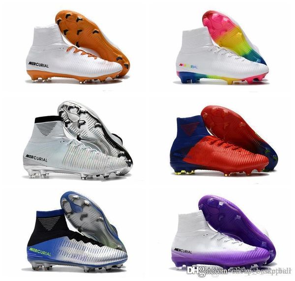 

2019 мужчина футбольных бутс mercurial superfly v1 fg закрытого футбола обувь бутсы cr7 неймар сапоги восходящей быстро дешево пакет