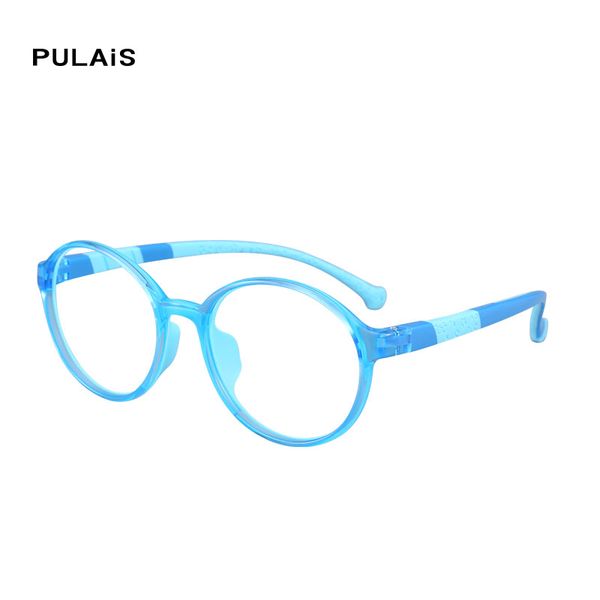 

tr90 round gaming glasses with blue light for children fashion kids anti blue ray eyewear myopia protection optical spectacles, White;black