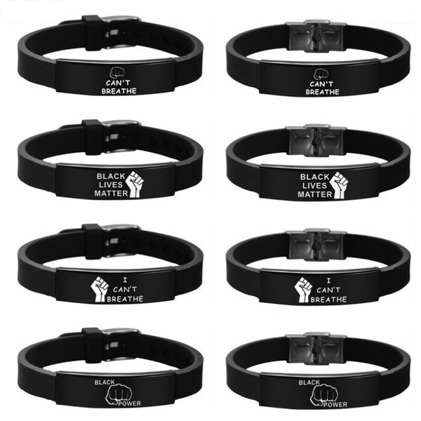 

black lives matter bracelet for men and women woven wrap metal heart love fashion trendy america style small vintage gift party favor