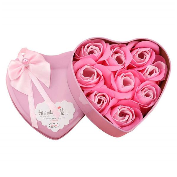 Fiore di sapone con confezione regalo Bouquet di rose creativo per San Valentino per anniversario di matrimonio di compleanno