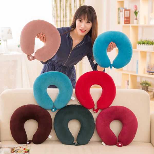 

cartoon u-shaped neck guard plush toy pillow plush stuffed toy doll for kids