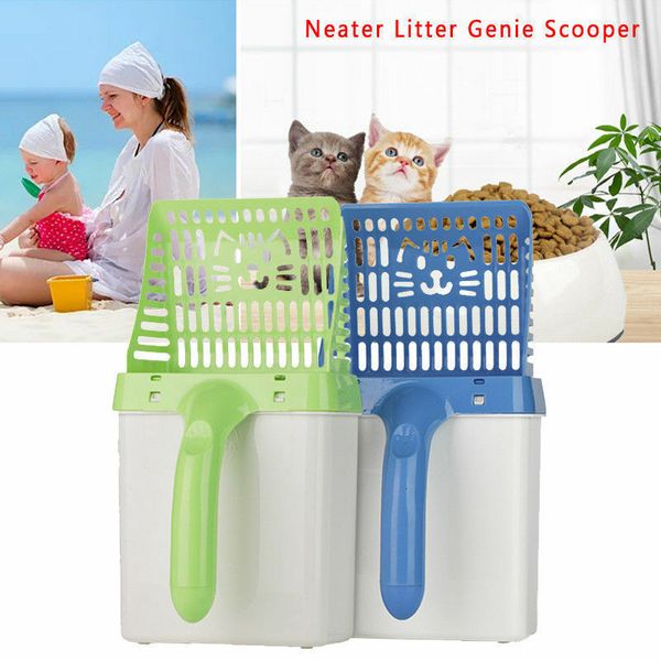 

Useful Cat Litter Shovel Pet Cat Litter Sifter Hollow Neater Scooper Cat Sand Cleaning Scoop with 15pcs Waste Bags