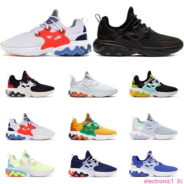 

2019 new men shoes react presto breezy thursday triple black breakfast teal tint hyper royal beach day navy bule sports sneaker size 36-45, Black;green