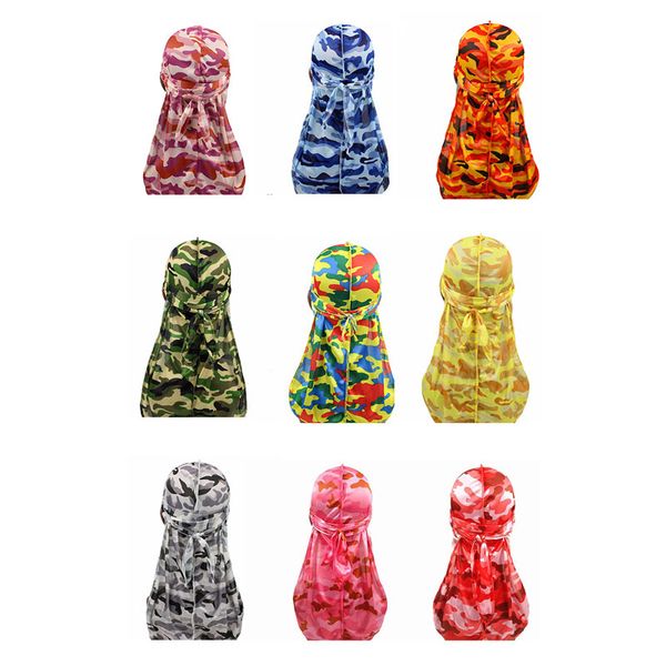 

fashion camouflage print men's pirate hat long tail cap women outdoor headwear headband headwear ing