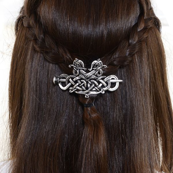 

AWAYTR Fashion Viking Large Celtics Knots Crown Vintage Hairpins Women Girl Hair Jewelry Hair Clips Stick Slide Accessories