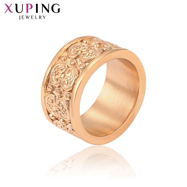 

xuping ring for women or men stainless steel jewelry popular design birthday party fashion prime gift s180.3-15999, Golden;silver