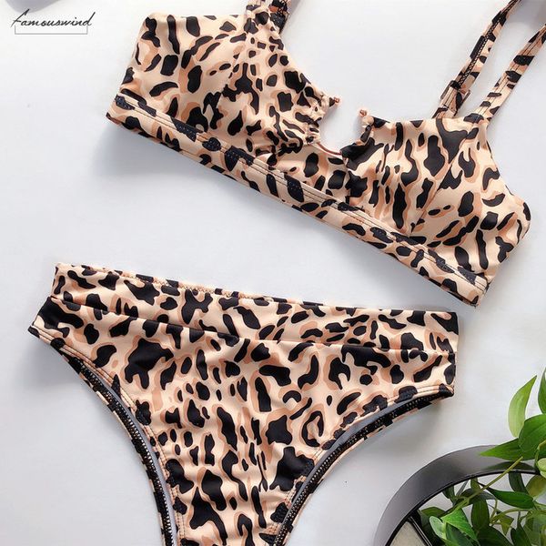 

gold buckle leopard printed women bikini set polyester two piece snake pattern swimwear halter swimsuit set bathing suits, White;black
