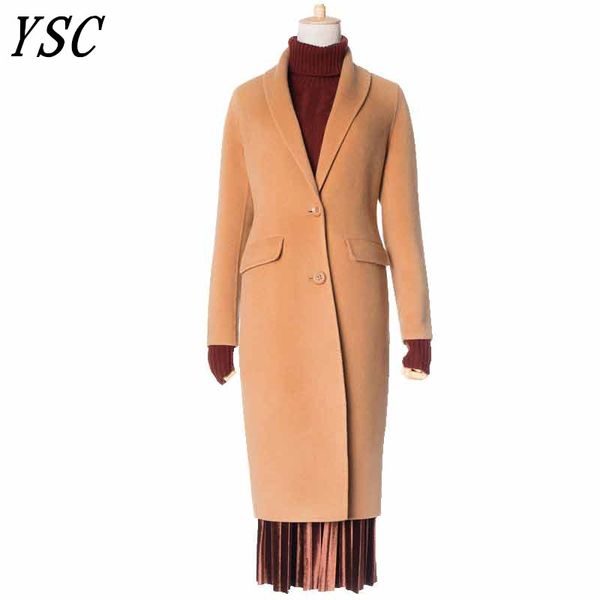 

hand-made 2017 new design women 100% wool coat v-collar thickening coat high-quality delivery 3, Black