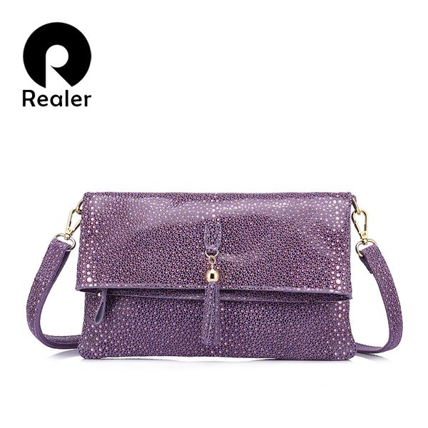 

realer brand women clutch genuine leather shoulder bag female foldable party evening bags animal prints small crossbody bags