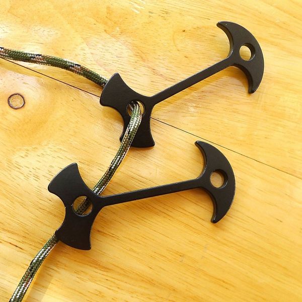 

8 алминиевого плава fishbone палака stakes колки вееѬ rope hook anchor опоѬ нажиел