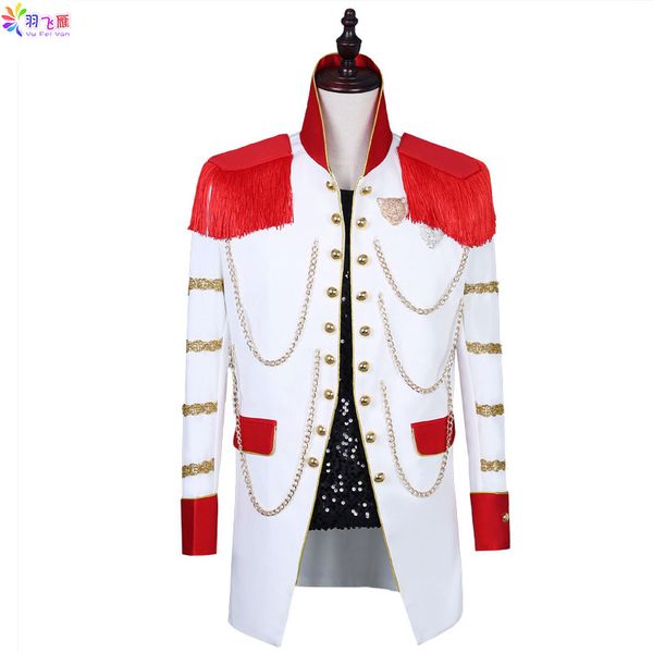 

casual 2019 mens blazer jacket vintage mens dress blazers classic regular fit white party men's coat blazer homme costume, White;black