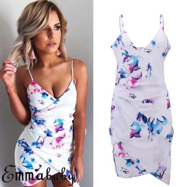

print camis dress women wrap bodycon casual rustic summer style boho resort floral dresses, Black;gray