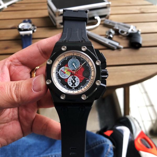 

super 99 montre de luxe 3126 automatic mechanical movement watches 44mm*13mm 316 fine steel case rubber strap original buckle, Slivery;brown