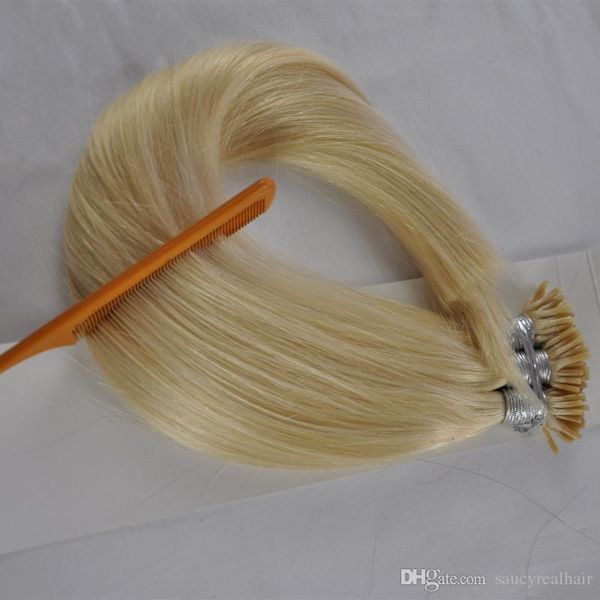 

i tip hair extensions 18-26" 200grams lot keratin thick tip hair brazilian remy human hair blonde color, Black