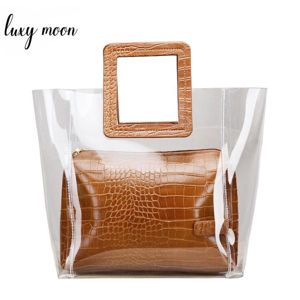 

дизайнер-женщины композитные сумки дизайн одежды прозрачные сумки аллигатор pattern мягкая кожаная сумка летние пляжные сумки повседневные с