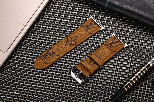 

2020 luxury for apple watch bands smart straps iwatch series 4 3 2 1 sup pu leather bracelets sport loop 42/44mm, Black;brown