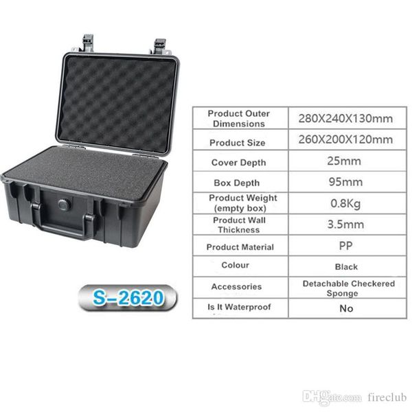 

fireclub portable plastic thickening suitcase pp moisture-proof packaging box instrument protection toolbox