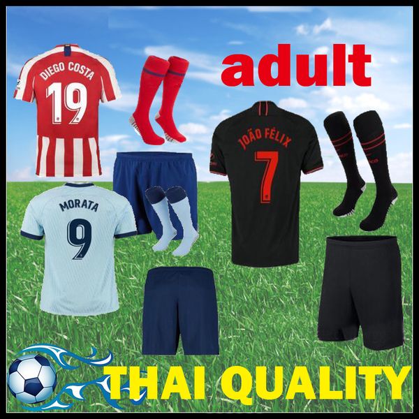 

19 20 joÃ£o fÃ©lix atletico de madrid soccer jerseys 2019 2020 llorente joao felix camiseta de fÃºtbol third lemar football kits shirt, Black