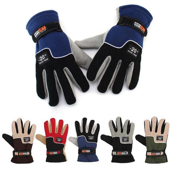 

winter thermal ski gloves men women fleece full finger snowboard gloves outdoor sports motorcycle skiing fishing