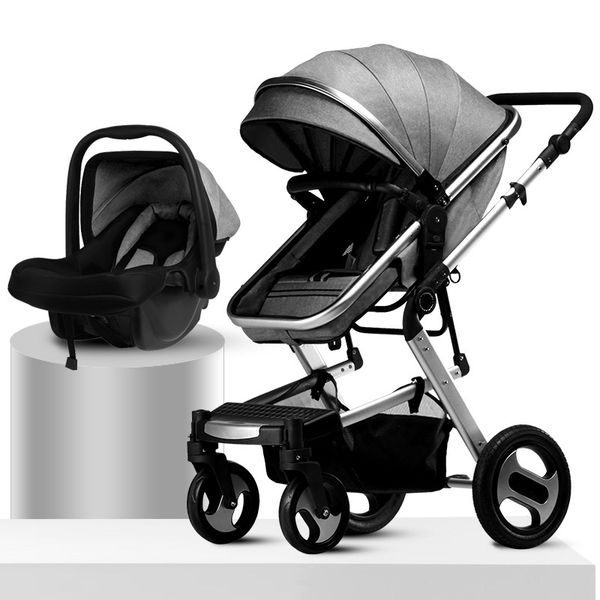 

739a high view stroller can sit on four wheels of absorption folding two-way bb baby stroller